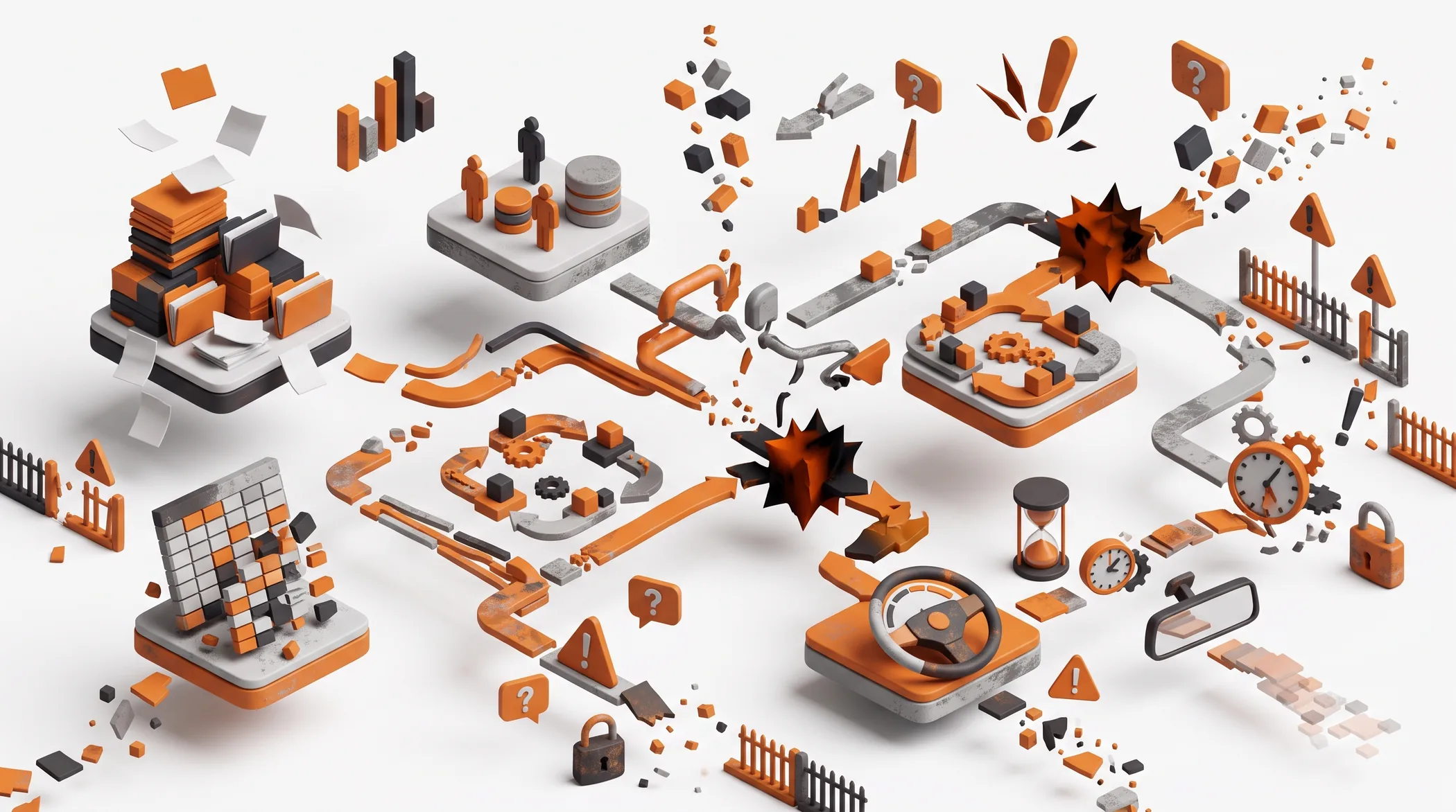 Disconnected systems and scattered data